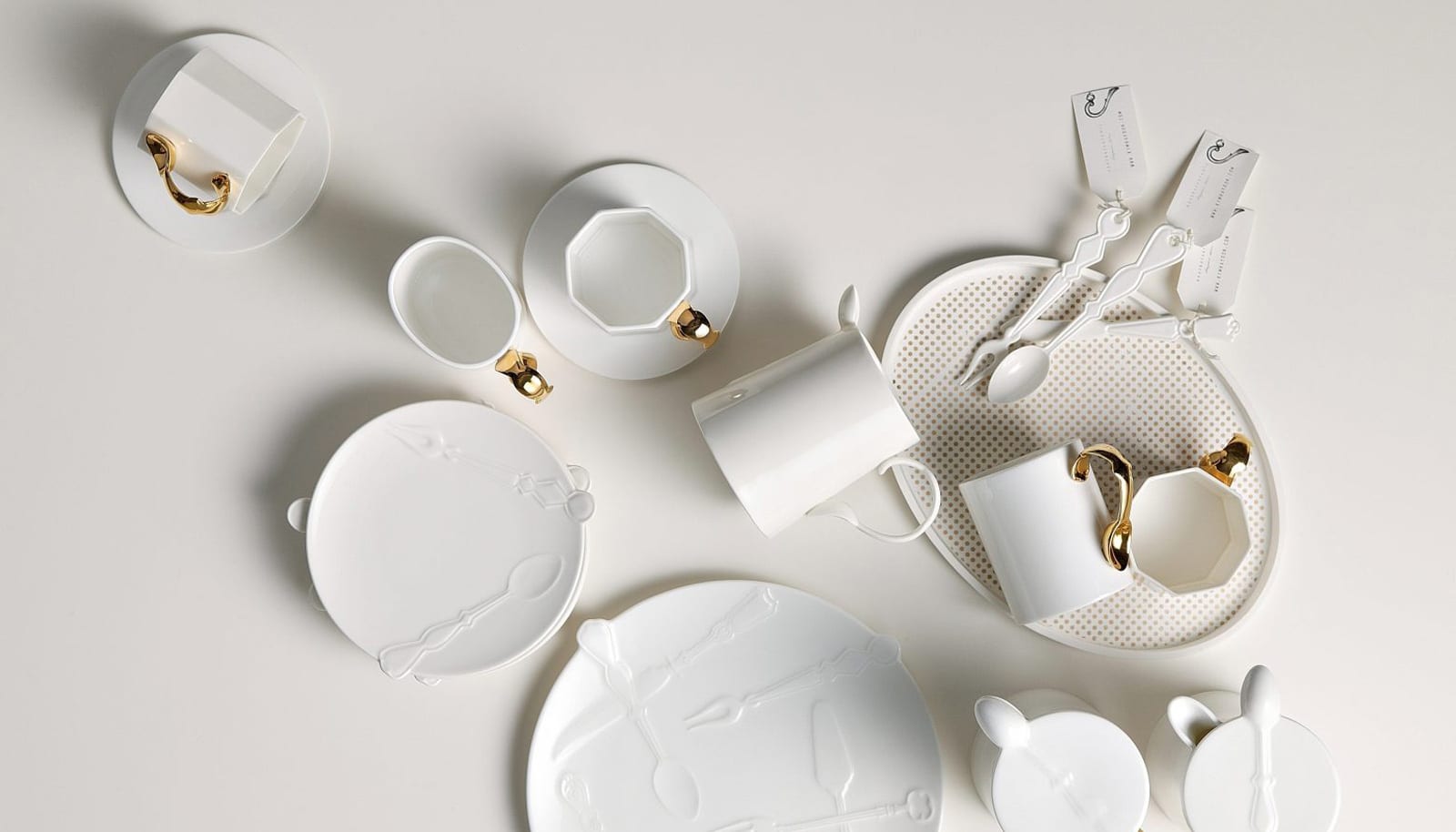 a collection of dinnerware created by Twig New York