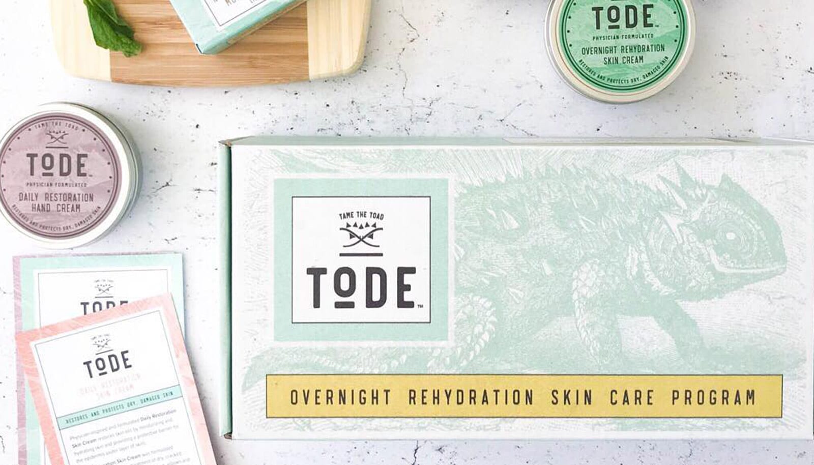 a collection of Tode branded materials